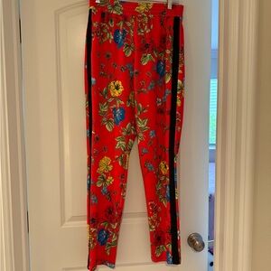 Alice + Olivia Red Floral Pants